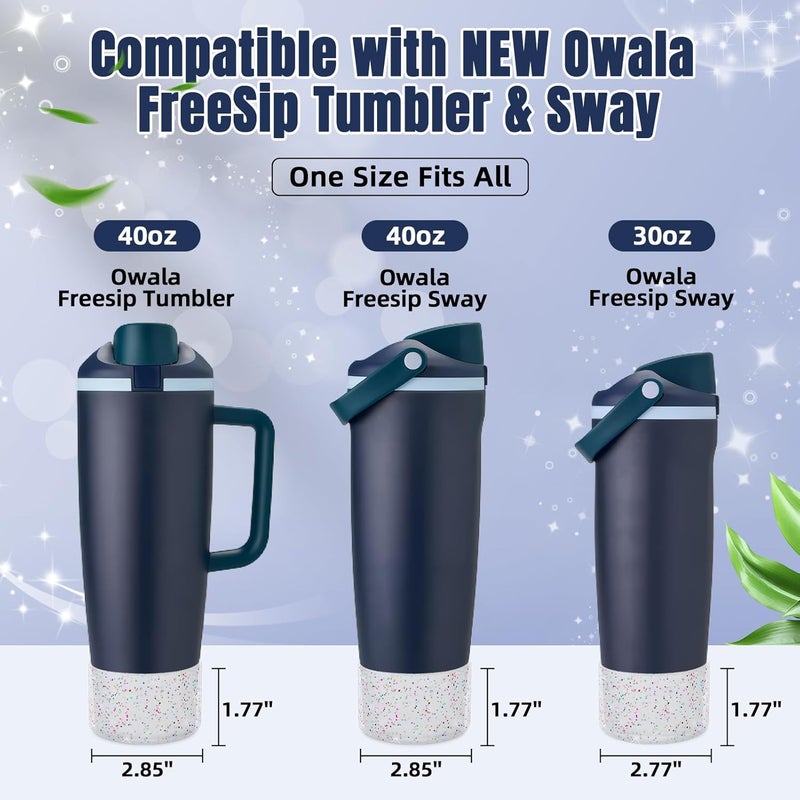 BKBY 2PCS Silicone Boot Compatible with Owala 30oz & 40oz FreeSip Sway Bottles & Tumblers, Protective Anti-Slip Bottom Cover Sleeve for Freesip Sway Tumbler - Image 2